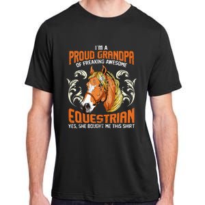 Horse Rider Horses Grandpa Granddaughter Gift Adult ChromaSoft Performance T-Shirt