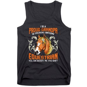 Horse Rider Horses Grandpa Granddaughter Gift Tank Top