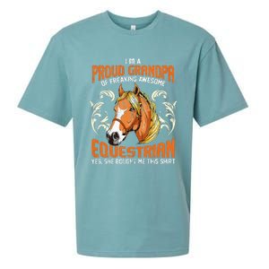 Horse Rider Horses Grandpa Granddaughter Gift Sueded Cloud Jersey T-Shirt