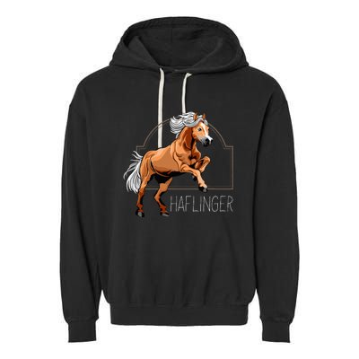 Haflinger Rider Horse Pony Riding Garment-Dyed Fleece Hoodie