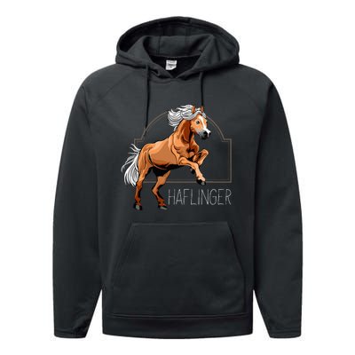 Haflinger Rider Horse Pony Riding Performance Fleece Hoodie