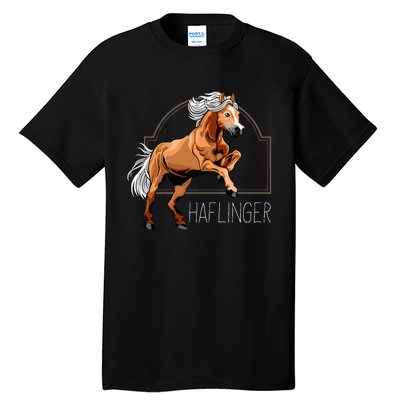 Haflinger Rider Horse Pony Riding Tall T-Shirt