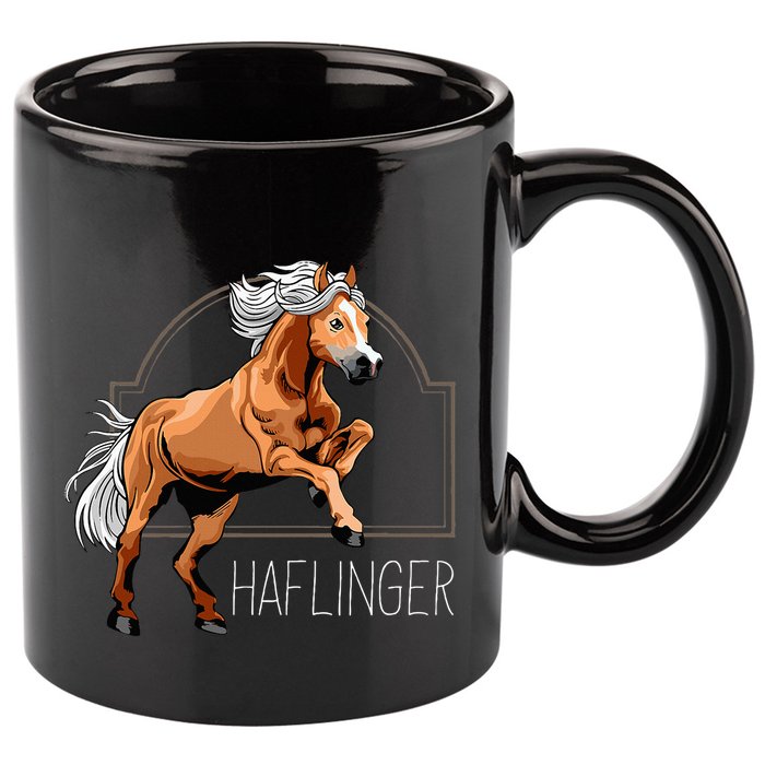 Haflinger Rider Horse Pony Riding 11oz C Handle Ceramic Mug