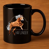 Haflinger Rider Horse Pony Riding 11oz C Handle Ceramic Mug