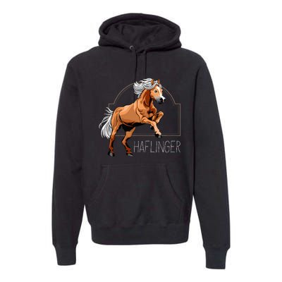 Haflinger Rider Horse Pony Riding Premium Hoodie