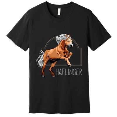 Haflinger Rider Horse Pony Riding Premium T-Shirt