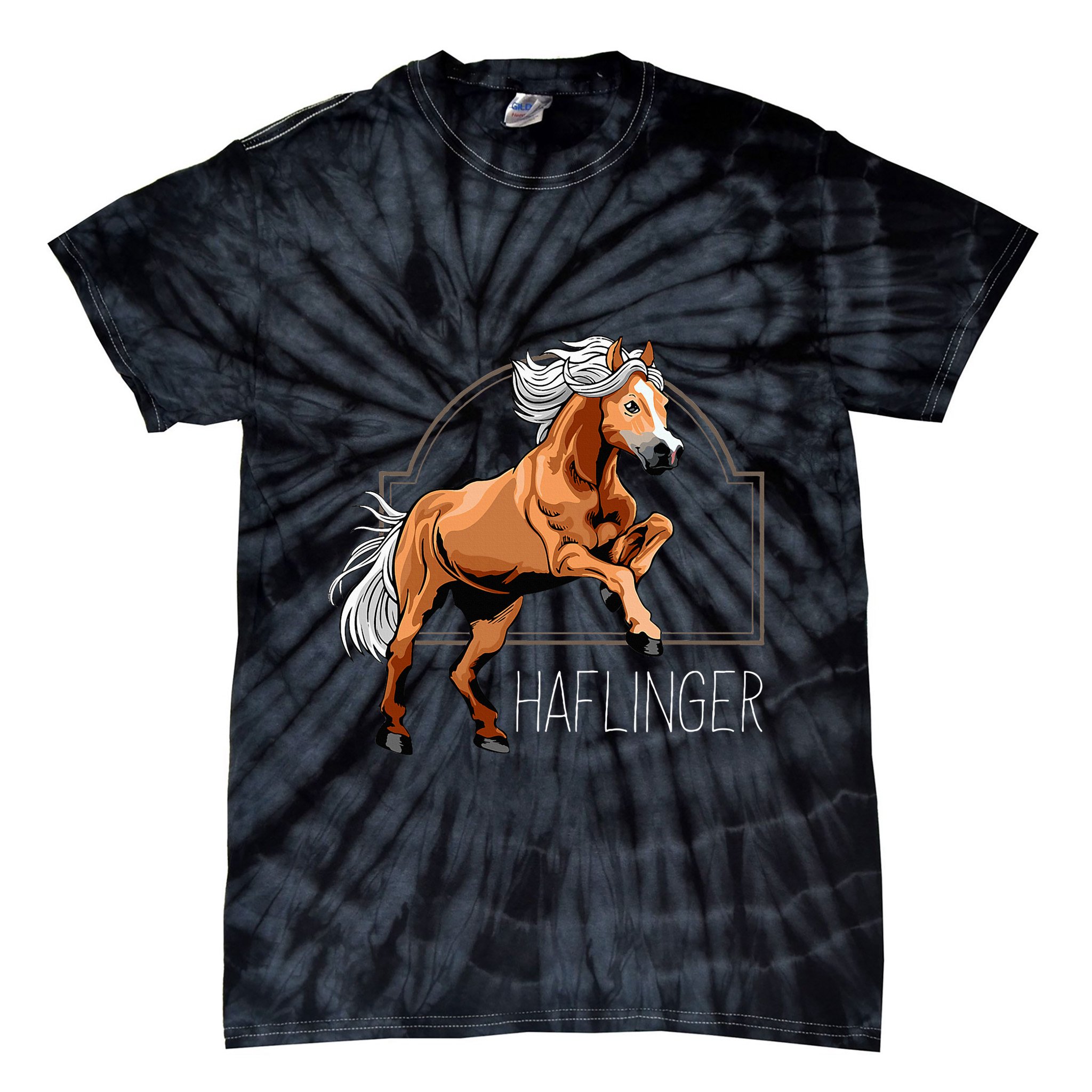 Haflinger Rider Horse Pony Riding Tie-Dye T-Shirt