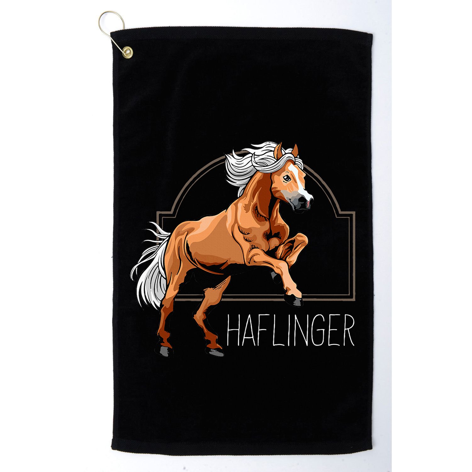 Haflinger Rider Horse Pony Riding Golf Towel