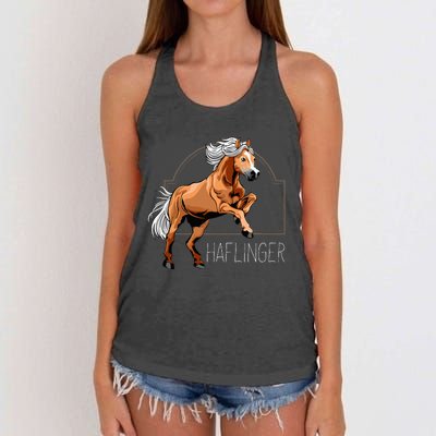 Haflinger Rider Horse Pony Riding Women's Knotted Racerback Tank