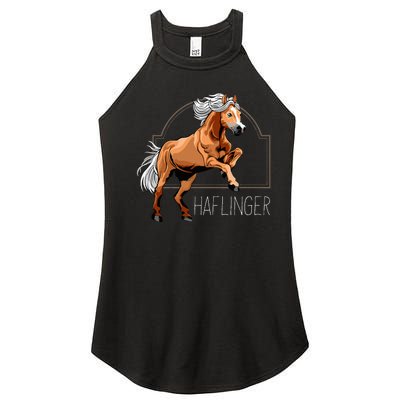 Haflinger Rider Horse Pony Riding Women’s Perfect Tri Rocker Tank