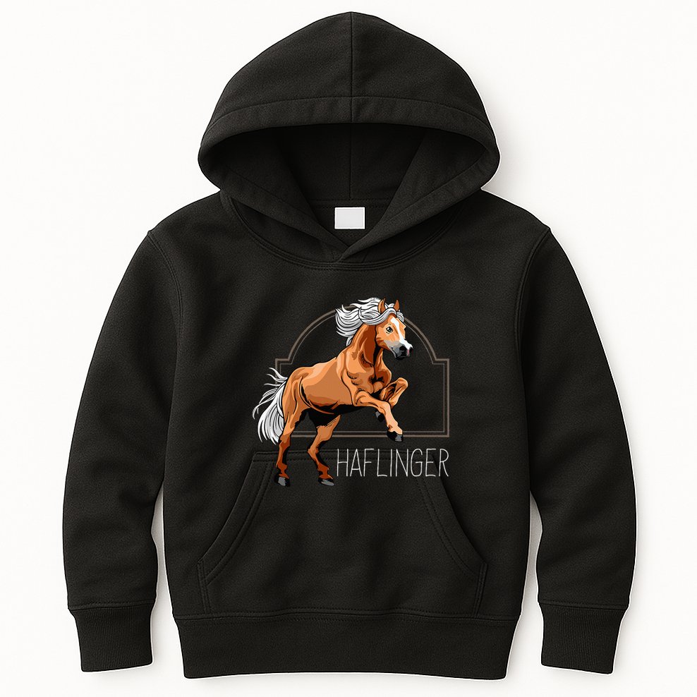 Haflinger Rider Horse Pony Riding Kids Hoodie
