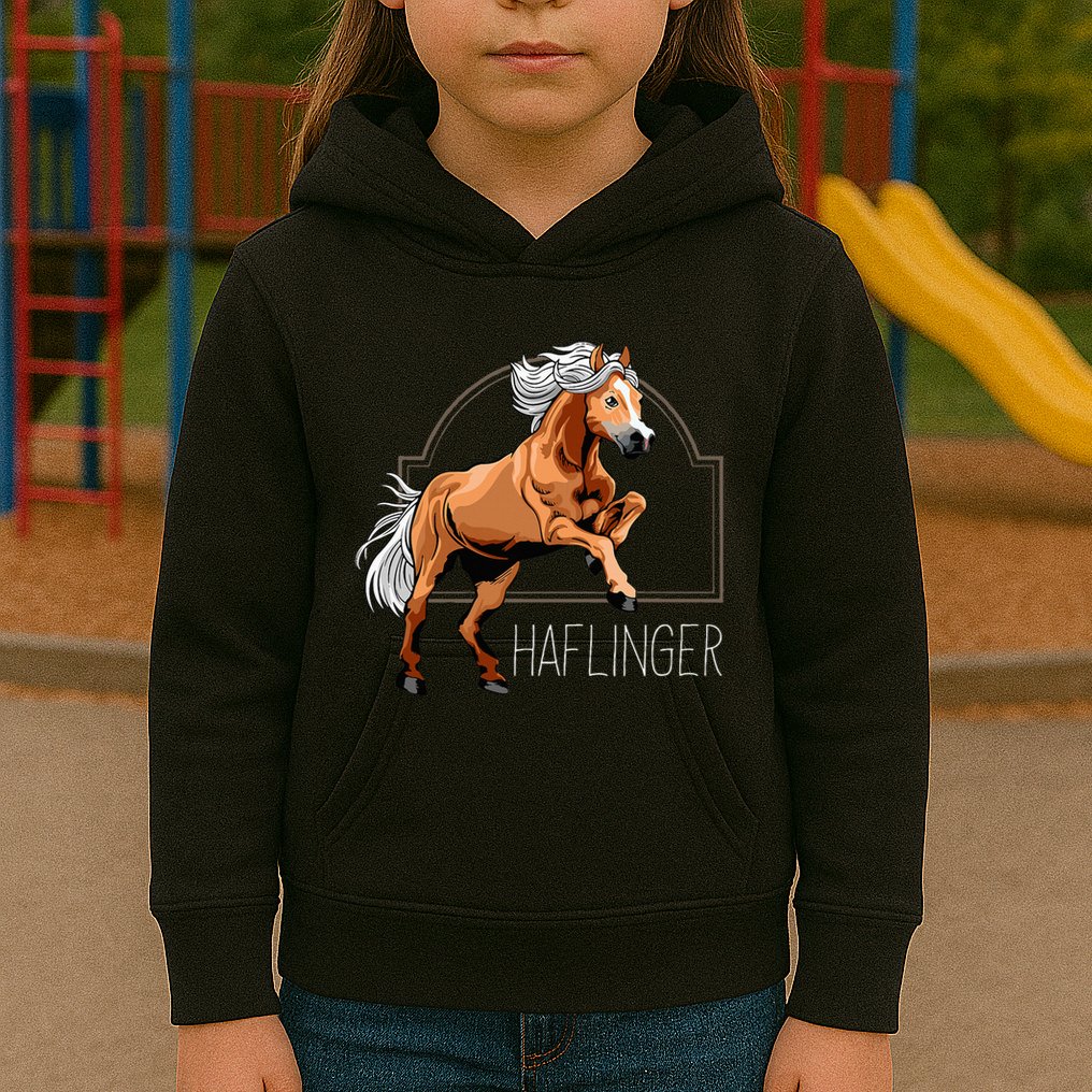 Haflinger Rider Horse Pony Riding Kids Hoodie