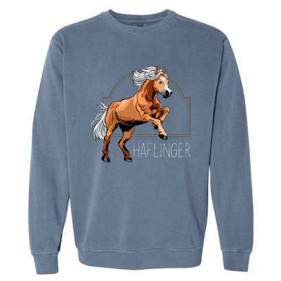 Haflinger Rider Horse Pony Riding Garment-Dyed Sweatshirt