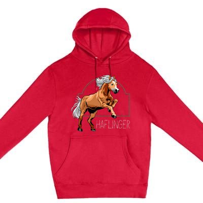 Haflinger Rider Horse Pony Riding Premium Pullover Hoodie