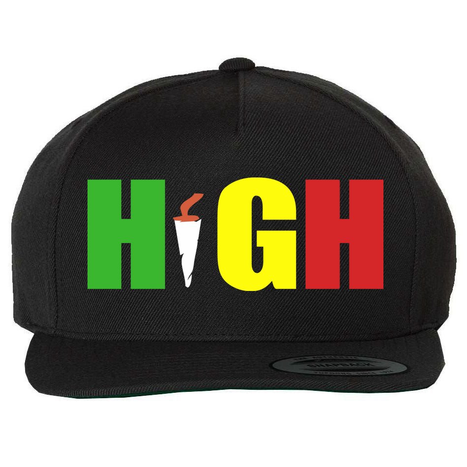 HIGH Rasta Wool Snapback Cap
