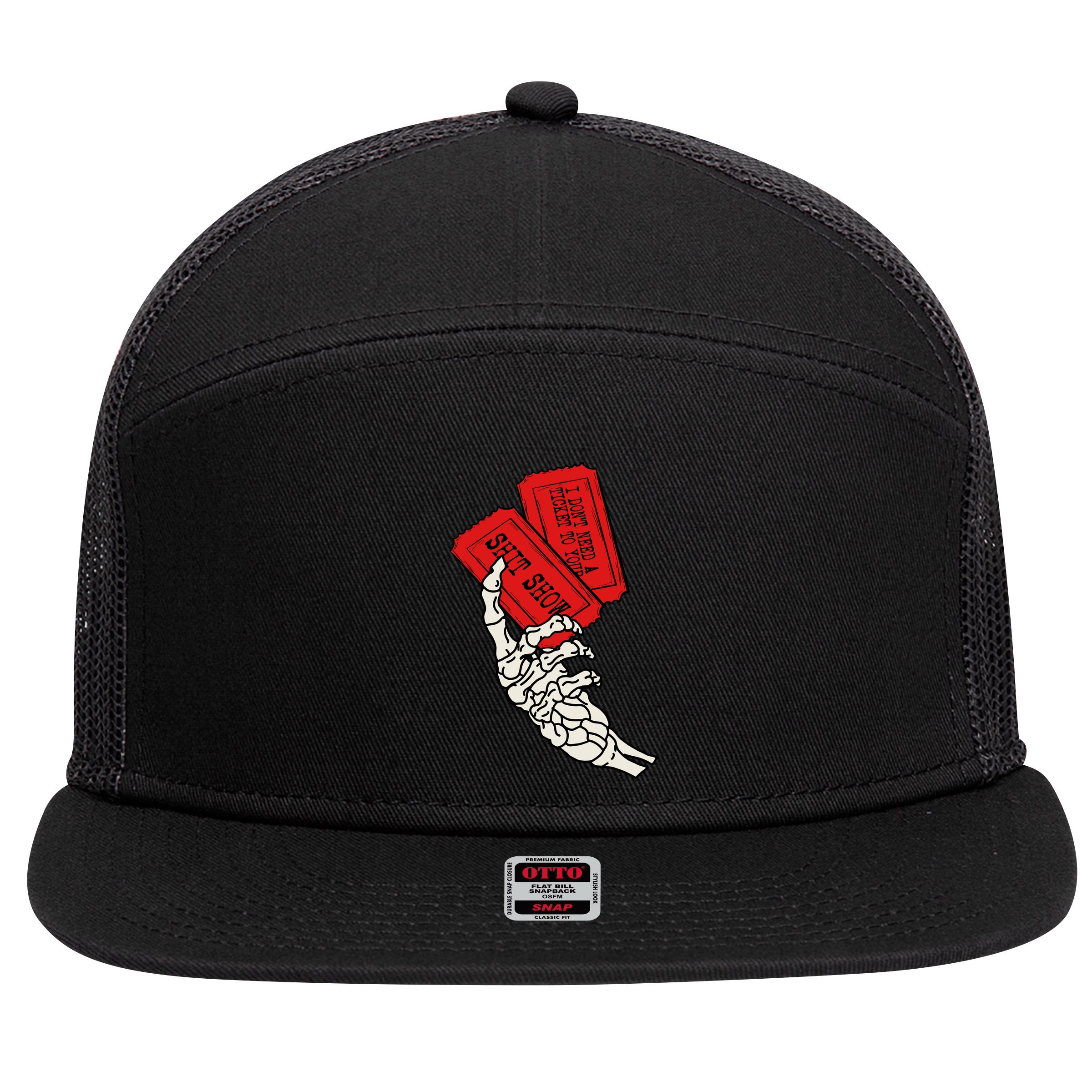 High Road 7 Panel Mesh Trucker Snapback Hat