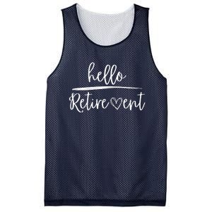 Hello Retirement Mesh Reversible Basketball Jersey Tank