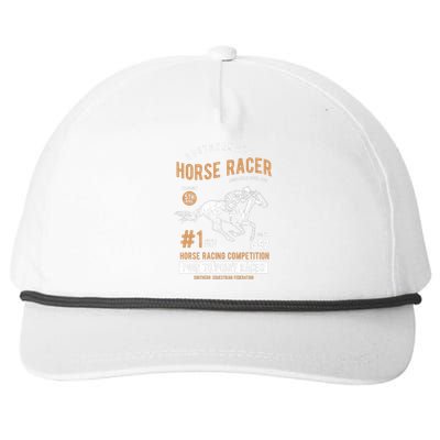 Horse Racer Snapback Five-Panel Rope Hat