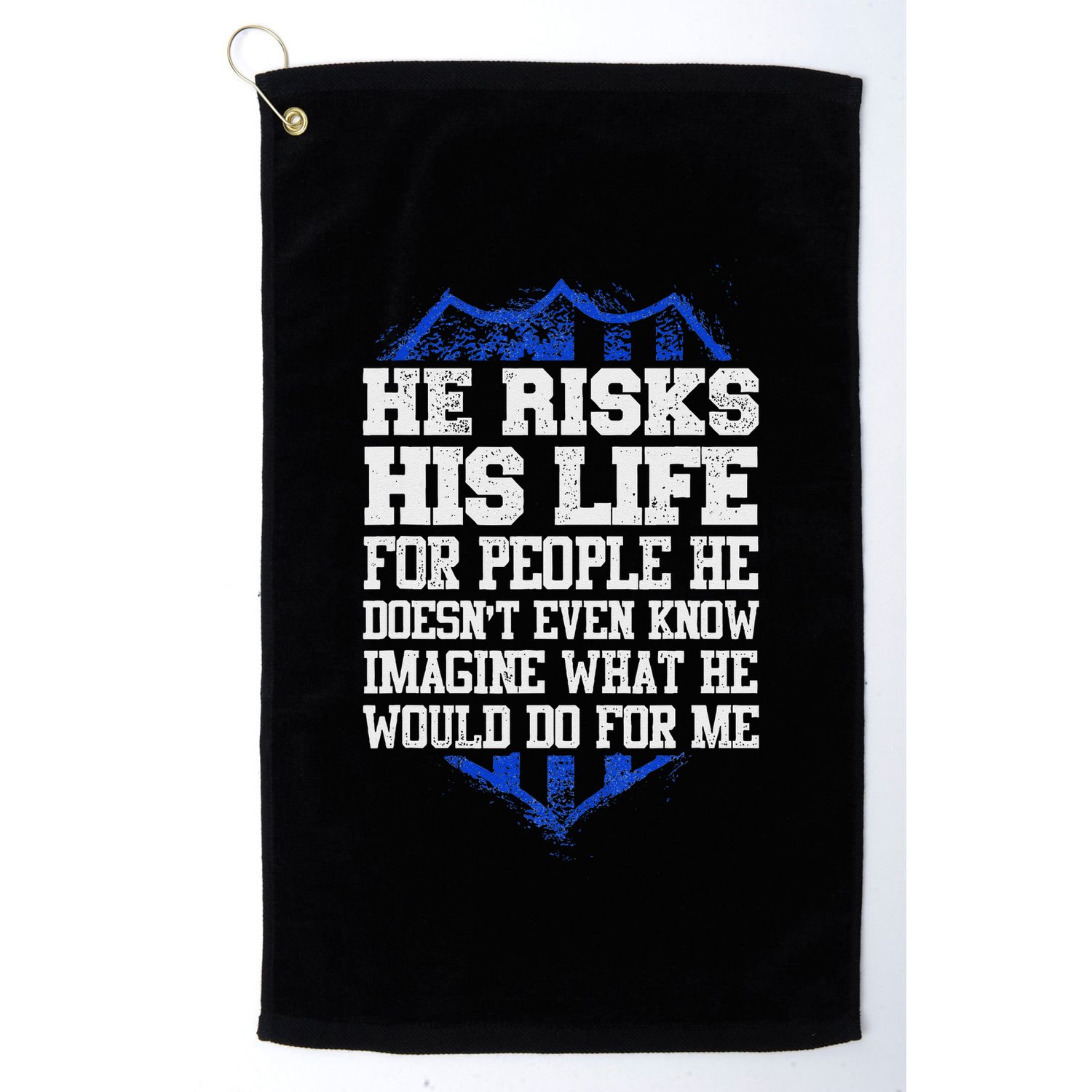 He Risks His Life Police Girlfriend Wife Cop Golf Towel