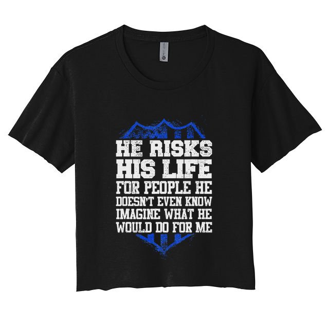 He Risks His Life Police Girlfriend Wife Cop Crop Top
