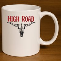 High Road 11oz C Handle Ceramic Mug