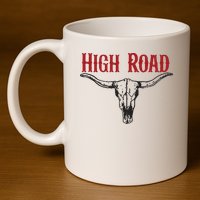 High Road 11oz C Handle Ceramic Mug