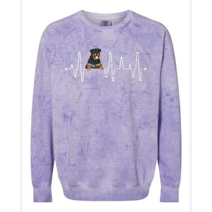 Heartbeat Rottweiler Colorblast Crewneck Sweatshirt