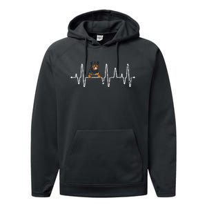 Heartbeat Rottweiler Performance Fleece Hoodie