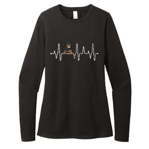 Heartbeat Rottweiler Womens CVC Long Sleeve Shirt