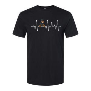 Heartbeat Rottweiler Softstyle CVC T-Shirt