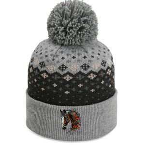 Horse Riding Horse Lover The Baniff Cuffed Pom Beanie