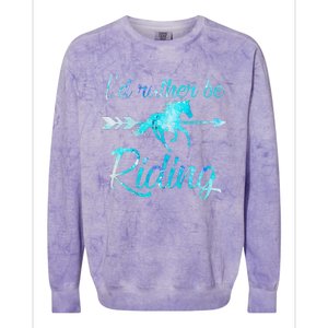 Horse Rider ID RATHER BE RIDING Horses Colorblast Crewneck Sweatshirt