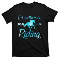 Horse Rider ID RATHER BE RIDING Horses T-Shirt