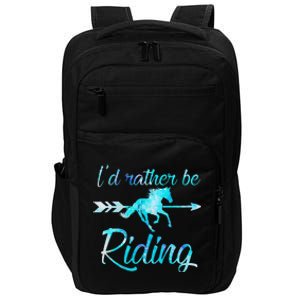 Horse Rider ID RATHER BE RIDING Horses Impact Tech Backpack