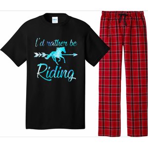 Horse Rider ID RATHER BE RIDING Horses Pajama Set