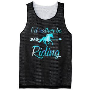 Horse Rider ID RATHER BE RIDING Horses Mesh Reversible Basketball Jersey Tank