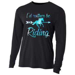 Horse Rider ID RATHER BE RIDING Horses Cooling Performance Long Sleeve Crew