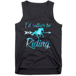 Horse Rider ID RATHER BE RIDING Horses Tank Top