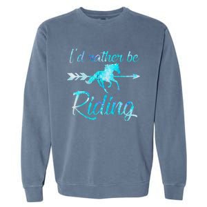 Horse Rider ID RATHER BE RIDING Horses Garment-Dyed Sweatshirt