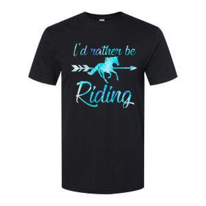 Horse Rider ID RATHER BE RIDING Horses Softstyle CVC T-Shirt