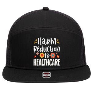 Harm Reduction Is Healthcare 7 Panel Mesh Trucker Snapback Hat