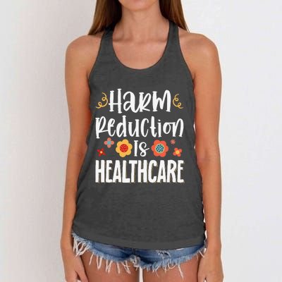 Harm Reduction Is Healthcare Women's Knotted Racerback Tank