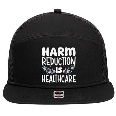 Harm Reduction Is Healthcare 7 Panel Mesh Trucker Snapback Hat