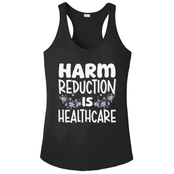 Harm Reduction Is Healthcare Ladies PosiCharge Competitor Racerback Tank