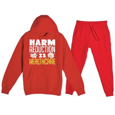 Harm Reduction Is Healthcare Premium Hooded Sweatsuit Set