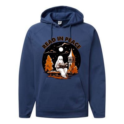 Halloween Read In Peace Performance Fleece Hoodie