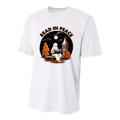 Halloween Read In Peace Youth Performance Sprint T-Shirt