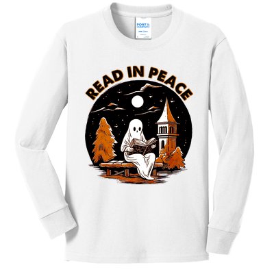 Halloween Read In Peace Kids Long Sleeve Shirt