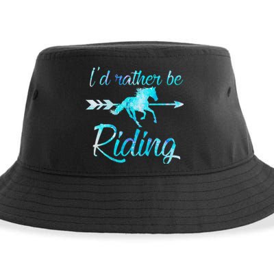 Horse Rider ID RATHER BE RIDING Horses Sustainable Bucket Hat