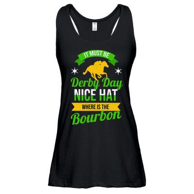 Horse Racing It Must Be Derby Day Ladies Essential Flowy Tank
